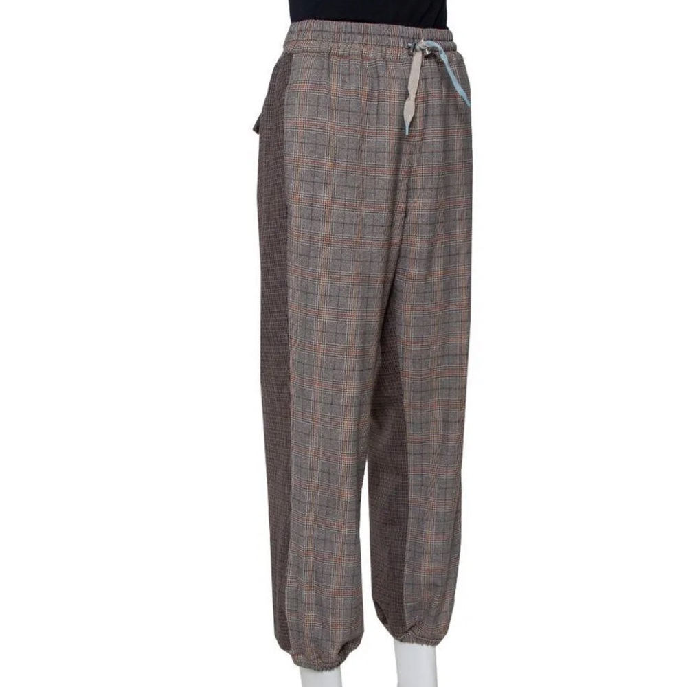 Zadig & Voltaire Parole Mix Plaid Tartan Houndstooth Pants Size 38